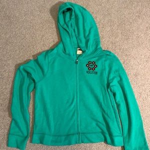 Hollister Green Jacket (size large)